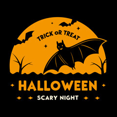 Spooky Bat Halloween Night, Trick Or Treat Halloween Scary Night Shirt, trick or treat shirt, Scary Halloween T-Shirt, Spooky Shirt, Scary Night Tee