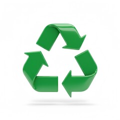 Fototapeta premium 3D Green Recycling Symbol