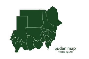 Fototapeta premium Sudan map