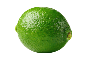 Bright green lime, whole, close-up