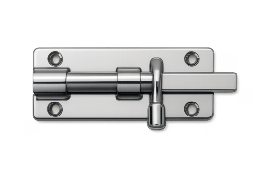Metal door slide bolt providing security and closure