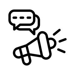 icon megaphone with style outline
