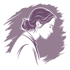 Lonely Woman Illustration