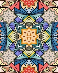 Bring balance and calm into your home with this geometric mandala wall art in warm earth tones of green, brown, and beige. Perfect for boho decor, modern interiors, or meditation spaces, this digital 