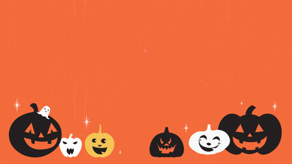 Halloween Pumpkins. Halloween Background Pattern. Vector Template For Banner
