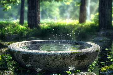 fountain in the garden