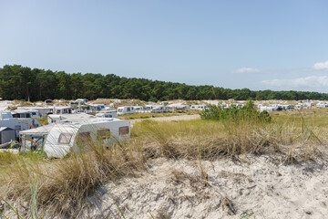 Campingplatz in den Dünen der Ostsee