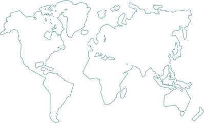 Fototapeta premium Vintage Style World Map