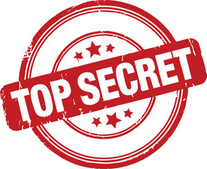 Top secret classified stamp. Red grunge icon stamp illustration vector