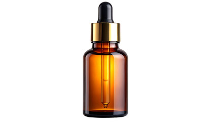 Fototapeta premium Amber Glass Bottle with Dropper for Skincare Product.