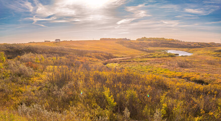 Obraz premium Autumn on the Canadian prairies