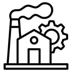 Factory Gear  Icon Element For Design