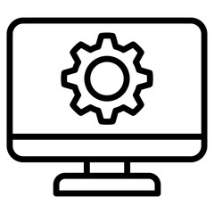 Monitoring Screen  Icon Element For Design