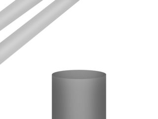 3D Grey Podium Stage with Overhead Beam Light Source PNG