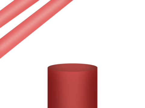 Minimal Red Podium for Product Presentation PNG