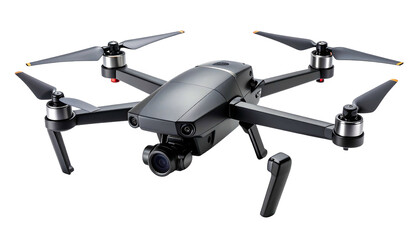 Black Drone with Camera for Aerial Photography.