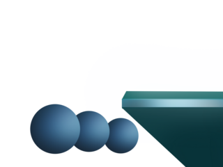 3D Blue Geometric Podium Stage for Product Presentation PNG