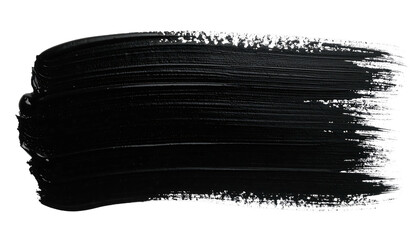 Black paint stroke on white background 3.