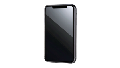 Black Smartphone on White Background Modern Technology.