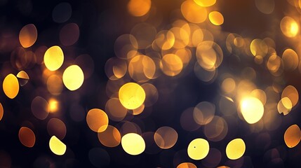 Blurred bokeh lights on a black background, captured through a low-angle macro lens, with soft neutral lighting creating a cinematic atmosphere.