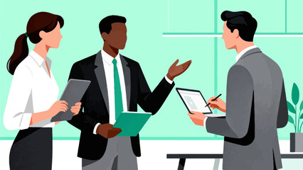 Business team discussing in office