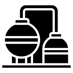 Oil Refinery  Icon Element For Design
