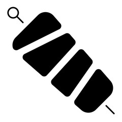 kebab icon on white background, vector illustration.