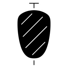 kebab icon on white background, vector illustration.