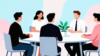 People sitting around a table in meeting