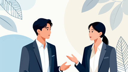 Business people having a conversation