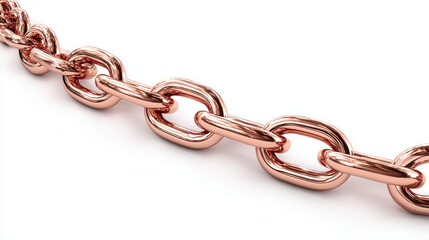 Obraz premium Elegant rose gold chain showcases simplicity and style in a captivating design perfect for everyday wear and special occasions