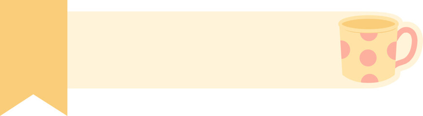 Cute Banner Header with Mug