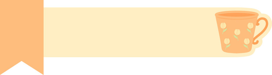 Cute Banner Header with Mug