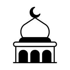 Mosque dome with crescent