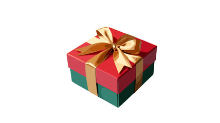Obraz premium A beautifully wrapped present box with a golden ribbon, perfect for gifting.