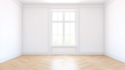 Fototapeta premium midcentury. Minimalist living room with clean white walls and warm wood flooring, featuring mid-century modern furniture and soft natural light. lifestyle magazines.