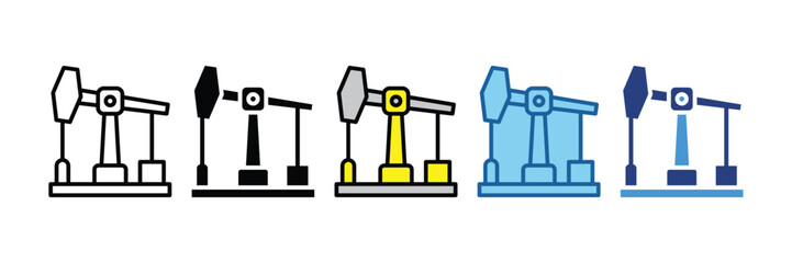 Oil Pump Jack  Icon Element For Design