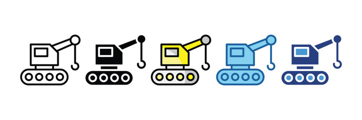 Industrial Crane  Icon Element For Design