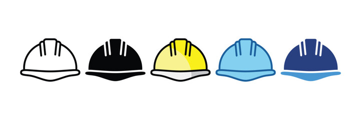 Factory Worker Helmet  Icon Element For Design