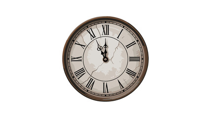 An antique clock displaying the time.