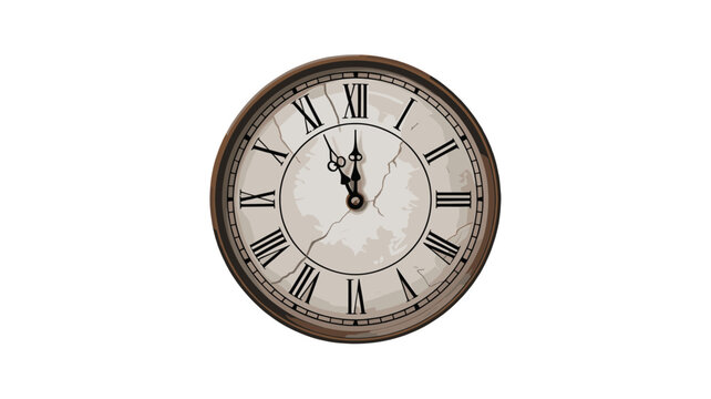 An antique clock displaying the time.