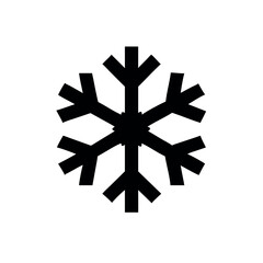Snowflake shape modern clean geometric winter logo Vector illustration