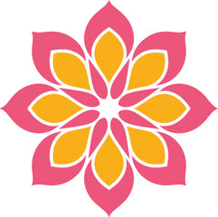 Beautiful Floral Design Illustration On Transparent Backdrop