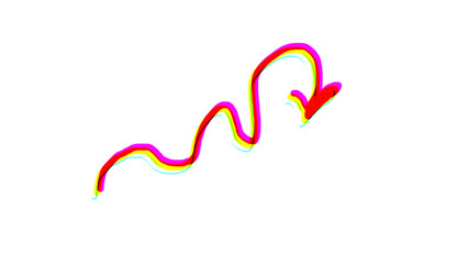 Vibrant Glitch Downward Arrow