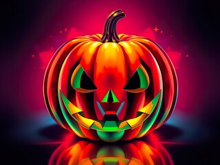 Halloween Pumpkin in October Night