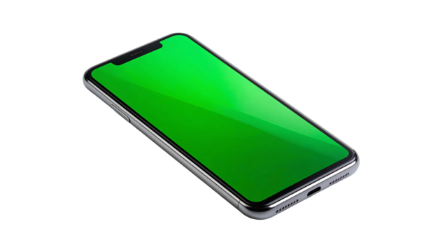 Green Screen Smartphone Mockup Display.