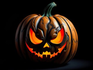 Traditional Halloween Pumpkin Silhouette