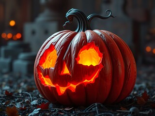 Traditional Halloween Pumpkin Silhouette