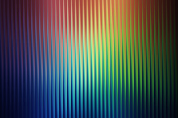 Abstract vertical ribbed texture featuring a rainbow color gradient, transitioning from deep blue to green, yellow, orange, and red