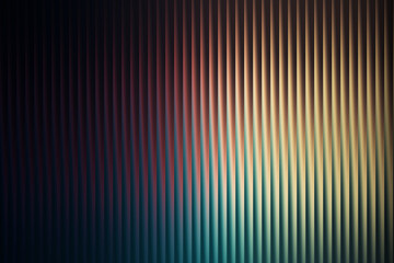Abstract vertical ribbed texture with a gradient of dark blue, purple, pink, and yellow light